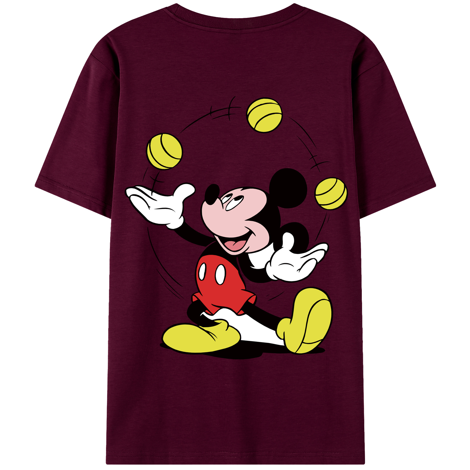 （画像用） ミッキーマウス Mickey Mouse レディース半袖Tシャツ(バックプリント)